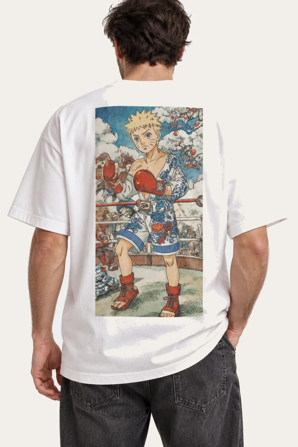 Majica Naruto, boks, print na leđima