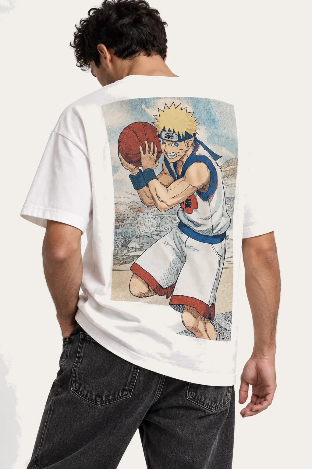 Majica Anime, košarka, print na leđima