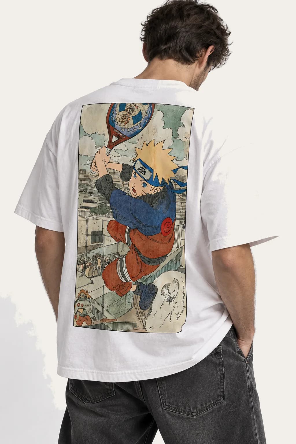 Majica Naruto, padel, print na leđima