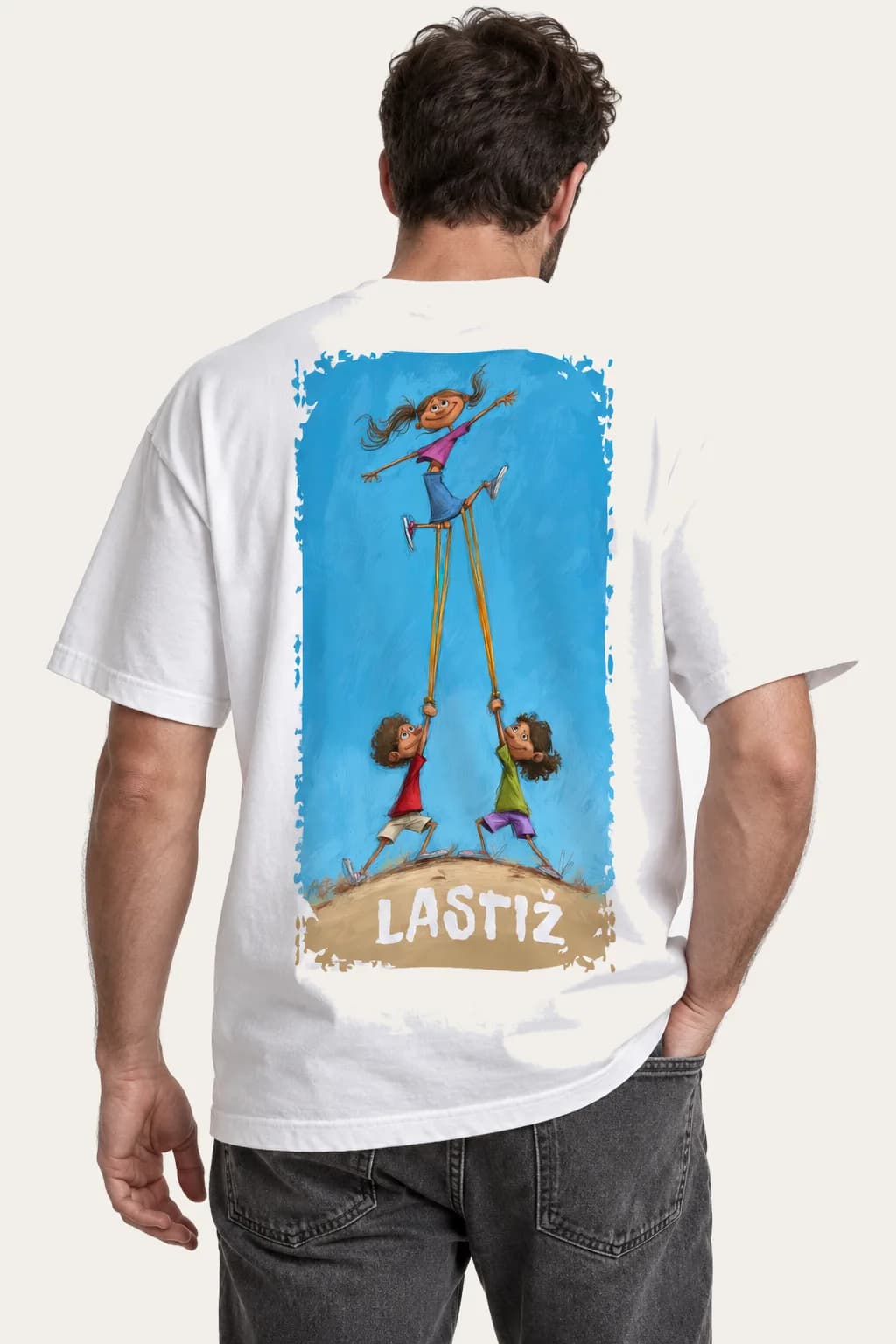 Majica Lastiž, print na leđima