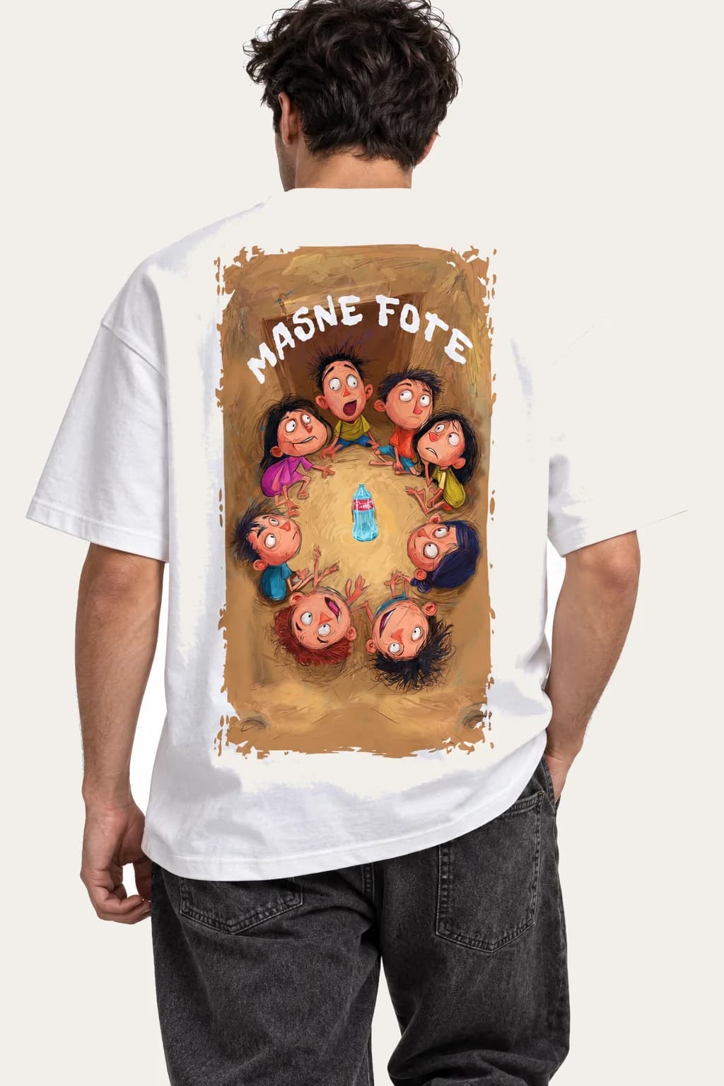 Majica Masne fote, print na leđima
