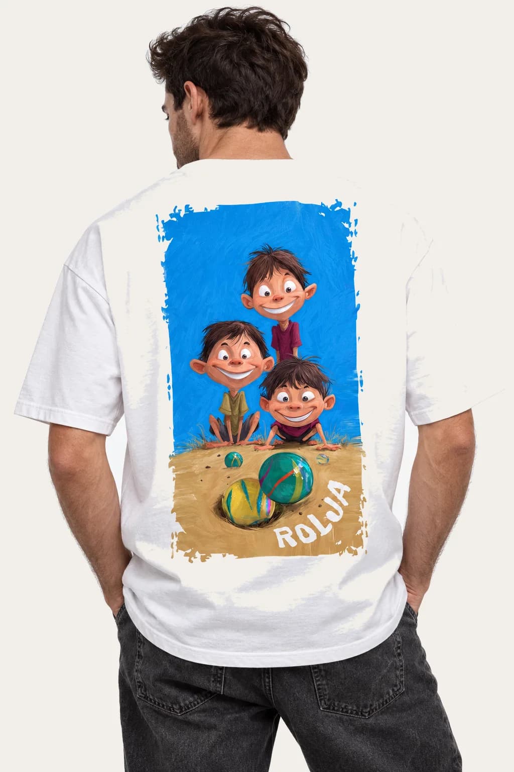 Majica Rolja, print na leđima